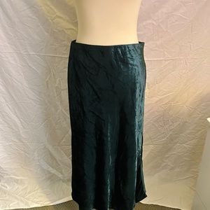 NWT Ann Taylor Velvet Pull On Skirt in Dark Teal
